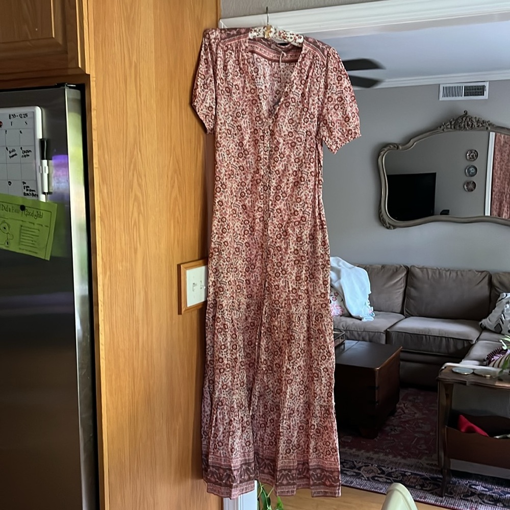 NWT Faherty Pink Orinda Maxi Dress - Picture 5 of 6